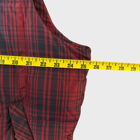 Eddie Bauer WeatherEdge Goose Down Plaid Puffer Vest Red Women's XL Outerwear - Picture 10 of 11